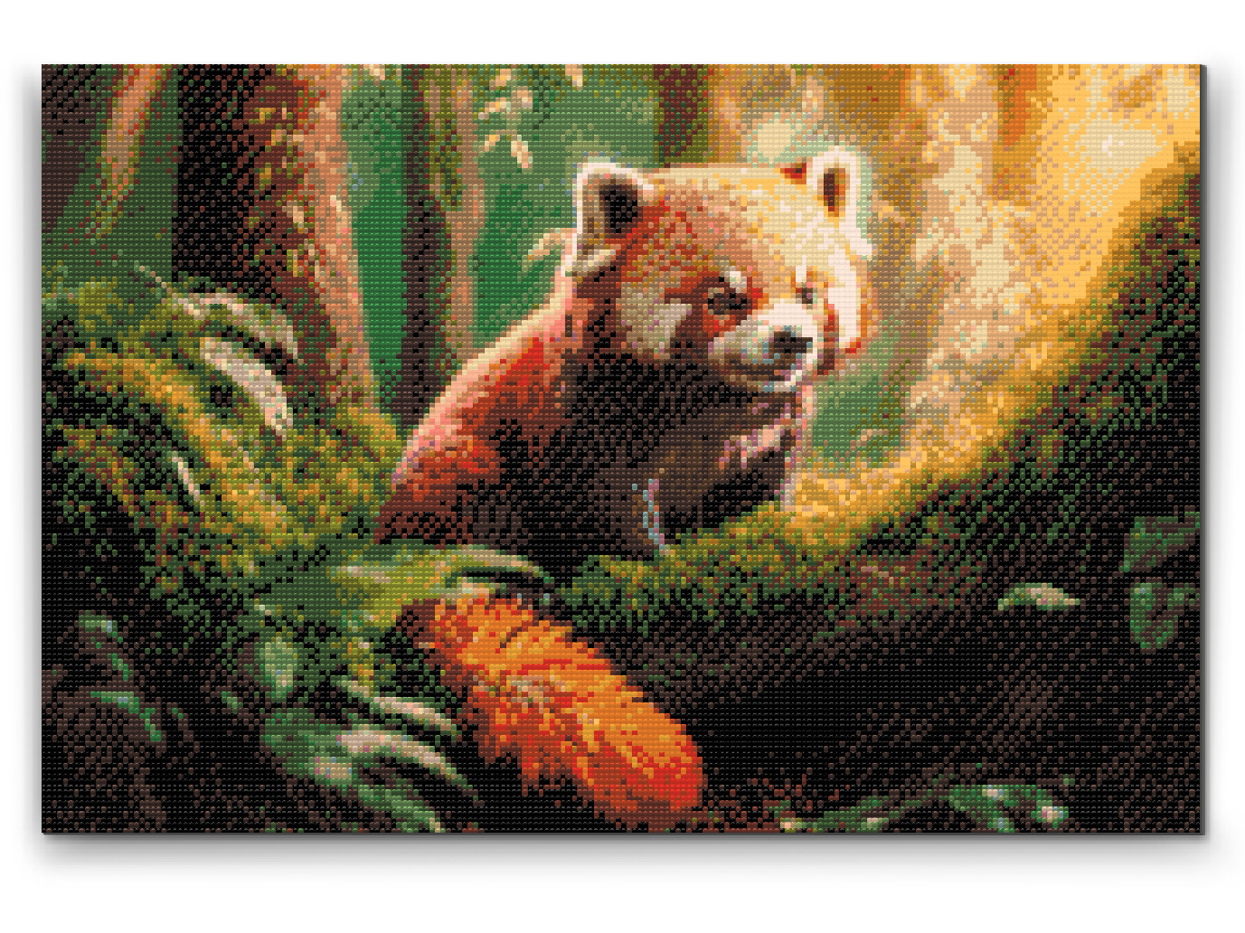 Diamantové malování - Red panda